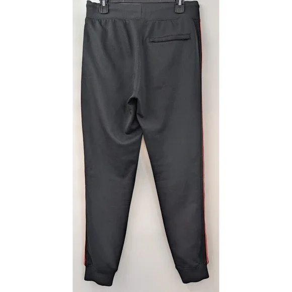 Psycho Bunny Joggers Striped Sweatpants Men's size Small Black Pockets - Picture 5 of 10